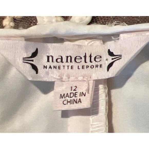 Nanette Lepore Sheer Pink Bella Donna Dress 12 Lace Boho Coquette Embrodery - Picture 4 of 10